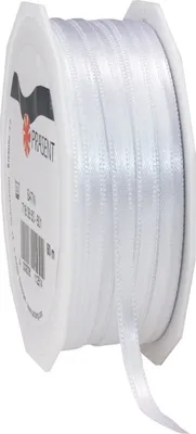 Image de Satin double 3 mm, blanc (50 m)