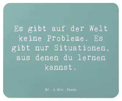 Produktbild von Mr. & Mrs. Panda Mousepad Spruch Erleuchtung finden - Meeresbrise - Geschenk, Mauspad, Gefühl, Herausforderungen, Mouse Pad, mousematte, Lebensweisheit, Motivation, Liebe