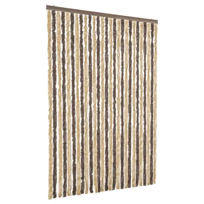 Produktbild von vidaXL Fliegenvorhang Dunkelbraun und Beige 118x220 cm Chenille