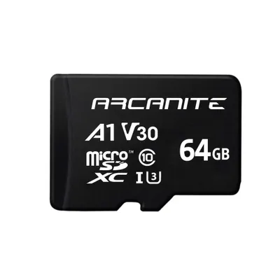 Produktbild von ARCANITE AKV30A164 Micro SDXC Class 10 UHS-I U3 V30 A1 microSDXC Speicherkarte, 64 GB, Class 10 / UHS-III