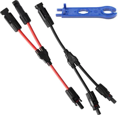 Produktbild von Paar Y Solarstecker Verteilerdose 2 Fach Solarpanel Kabeladapter Solarkabel