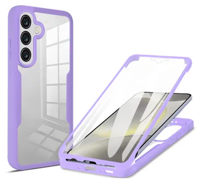 Produktbild von 360° Hülle für Samsung A36 / A56, 360 Grad Handyhülle mit Integriertem Displayschutz in Lila