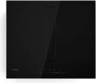 Produktbild von Klarstein Chef-Fusion Induktionskochfeld Mit Dunstabzug - 7.200 W, 590 m³/h Luftstrom, Flexzone und Boost, Energieeffizienzklasse A, Glasoberfläche, Platzsparend, Kindersicherung, Schwarz