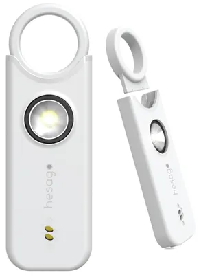 Produktbild von SnapSiren Taschenalarm: 135dB Selbstverteidigung Sirene für Frauen mit Schlüsselanhänger & Tür-Alarm - Persönlicher Schutz unterwegs und zuhause (weiß)