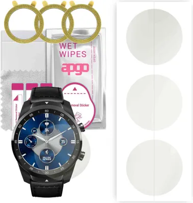 Produktbild von apgo 3 Stück Schutzfolie, Matt, kompatibel mit Mobvoi TicWatch Pro S 2021 Smartwatch, Hydrogel Displayschutzfolie mit Positionierhilfe, Displayfolie, robust und kratzfest
