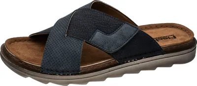 Produktbild von Fischer Herren Clog Pantolette gepolsterte Decksohle Elastik-Laufsohle 546663, Größe:42 EU, Farbe:Blau