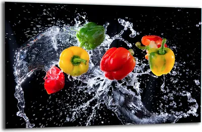 Produktbild von Herdabdeckplatte Glaskeramikkochfeld-Abdeckung Spritzschutz Glas 80x52 Gemüse