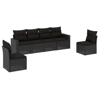 Produktbild von VidaXL 3251142, Schwarz, Rattan, Stahl, 110 kg, Erwachsene & Kinder, 655 mm, 620 mm