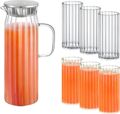 Produktbild von Zestaw szklanek i karafek Wilmax, 6 szklanek i 1 karafka, WL-888220/A-888625/A6