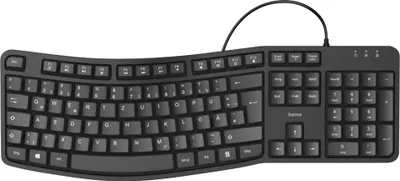 Produktbild von Hama EKC-400, Volle Größe (100%), Kabelgebunden, USB, QWERTZ, Schwarz