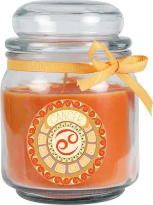 Produktbild von Sternzeichen Duftkerze  im Bonbonglas ( Krebs ) - viele Motive zur Auswahl, 300g - Brenndauer bis zu 70 Std - Cancer