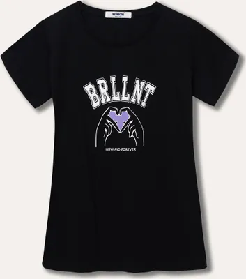 Obrázok produktu pre Dievčenské tričko s krátkym rukávom BRLLNT black
