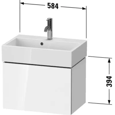 Produktbild von DURAVIT LC611905353 WTU L-Cube wandhängend, 1 Auszug
