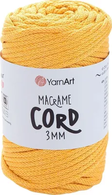 Produktbild von Yarn Art Macrame Cord 3 mm 3 mm 85 m 764 Mustard Schnur