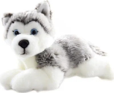 Immagine prodotto di Peluche Husky sdraiato 23 cm - ECO-FRIENDLY