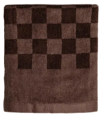 Zdjęcie produktu dla HOMLA Ręcznik RANCHI w ciemnobrązową kratkę 50x90 cm