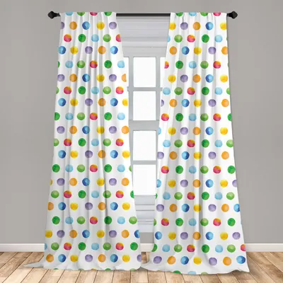 Produktbild von Abakuhaus, Fenstervorhänge, Abstrakte Tupfen, 2-Panel-Set, 150 x 175 cm