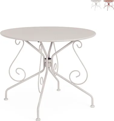 Immagine prodotto di Tavolo rotondo da giardino 90cm per esterni in stile Bizzotto Etienne - grigio