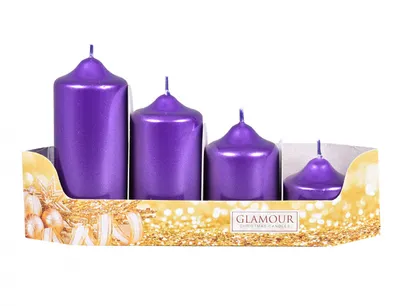 Zdjęcie produktu dla Świece adwentowe Nohel Garden TIERED metalic d4,5x5/7/9/11cm 4szt