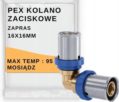 Zdjęcie produktu dla Pipelife Kolano PEX 16x16 mm Radopress | Złączka Zaciskowa Mosiężna Grzewcza