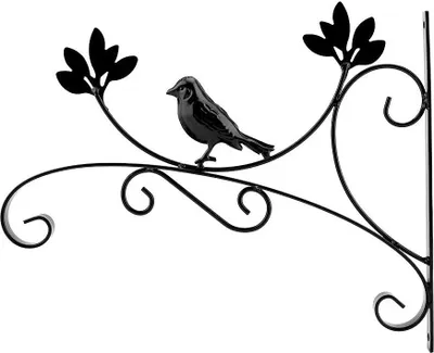 Produktbild von Vintage Wandhalterung zum Aufhängen von Pflanzenhalterung Haken Eisenkunst Garten Dekorativer Aufhänger für Blumentopfbehälter Pflanzkorb Vogelfutter Laternen