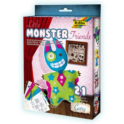 Produktbild von Folia Little Monster Friends Gary Filz Bastelset, mehrfarbig, 21-teilig (1 Set)