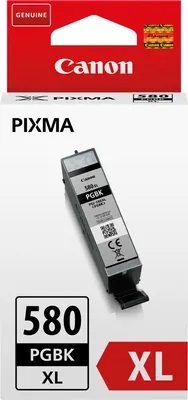 Zdjęcie produktu dla Canon PGI-580 XL, Wysoka (XL) wydajność, Czarny, Tusz na bazie pigmentu, 18,5 ml, 1 szt., Jednopak