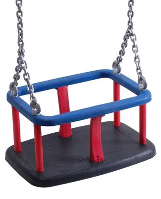 Immagine prodotto di Seduta per altalena con catene Just Fun, struttura in alluminio da 1,8 m per parchi giochi pubblici