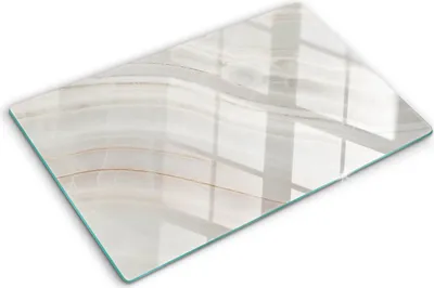 Obrázek produktu pro Kryt varné desky – Kryt na indukční desku – Ochranná skleněná deska – 80x52 cm– Skleněné ochranné desky na sporák –Tvrzené sklo –Textura mramoru