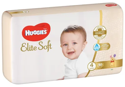 Zdjęcie produktu dla HUGGIES® Elite Soft Pieluszki jednorazowe 4 (8-14 kg) 60 szt
