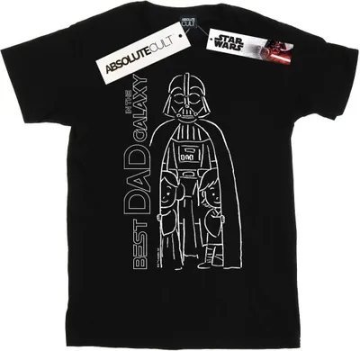 Image de Star Wars - "Best Dad In The Galaxy" T-shirt pour homme BI46722 (M) (Noir)