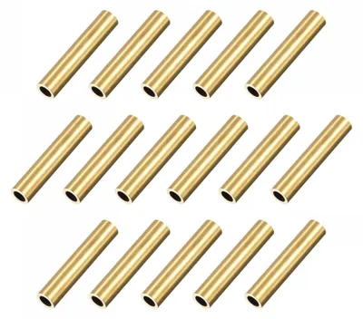 Messingrohr 6 mm x 1 mm, 30 mm Länge, 16 Stück
