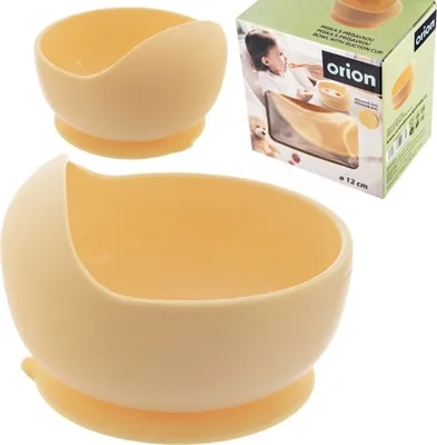 Obrázok produktu pre Orion detská miska silikónová detská miska s prísavkou žltá 360 ml