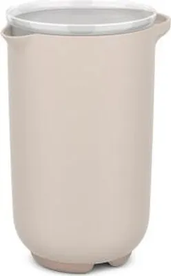 Produktbild von Mepal - Rührbecher mit Deckel Chef it - Verschließbar. in der Kühlschranktür - Rutschfester Boden für zusätzliche Stabilität - Mikrowellen- und Spülmaschinengeeignet - 1000 ml - Chalk