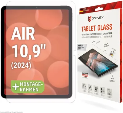 Obrázok produktu pre Displex Tablet Glass (9H) pre Apple iPad Air 11" (2024/2025), Eco Mounting Frame, nerozbitné, ultratenké, neviditeľné
