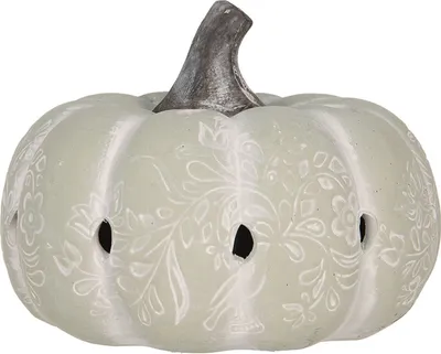 Obrázek produktu pro Dekorativní dýně ze syntetického kamene s ornamenty, zelená, Clayre & Eef, 6TE0497