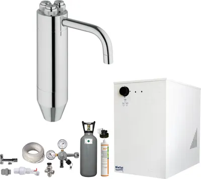 Produktbild von Tafelwassergerät BieTal BT-30U Kühlung Schanksäule Puls 245 Filter 6Kg CO2