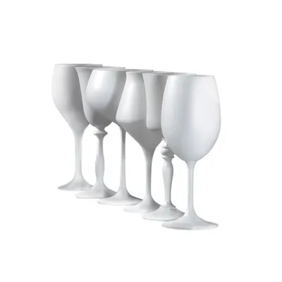 Produktbild von Weingläser Rotweingläser Kristallgläser Schach Gambit Kristallglas einfarbig weiß 6er Set 400 ml Bohemia Crystalex