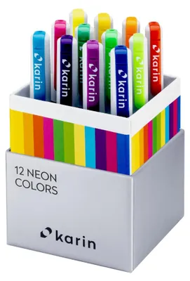 Produktbild von Karin Brushpen Set Realbrush PRO 12 Stück Neonfarben Aquarell