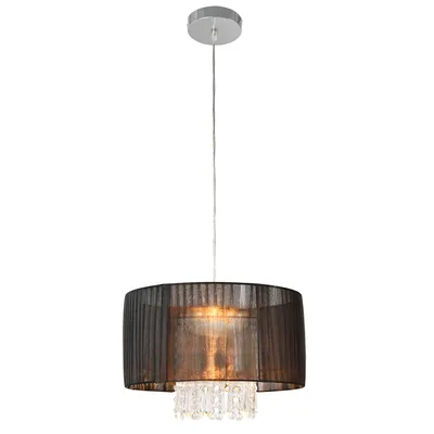 Produktbild von Kristall Deckenleuchte Schwarz [18cm x Ø35cm] Deckenlampe Kronleuchter [lux.pro]