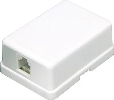 Obrázok produktu pre Zásuvka nástenná telefónna 1x6P/4C RJ11 TS1M/WH