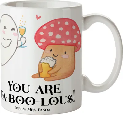 Produktbild von Mr. & Mrs. Panda Pott Halloween Zauber - Weiß - Geschenk, Feiertag, Gruselparty, Tasse, Teetasse, Kürbisse, Kaffeebecher, Spruch, Kaffeetasse, Feiertage, Geschenke, Magie