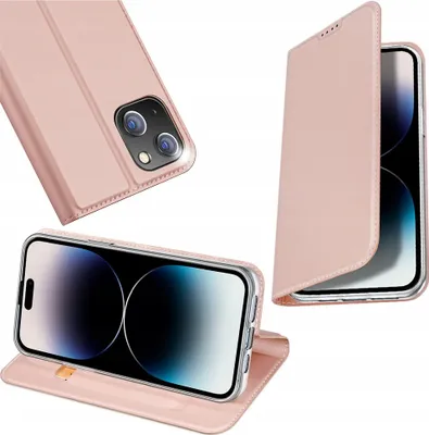 Immagine prodotto di Custodia per Iphone 15 Plus con patta e portafoglio Dux Ducis Skin Pro - Rosa