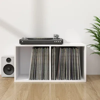 Obrázek produktu pro vidaXL Box na desky bílý 71x34x36 cm Dřevěný materiál
