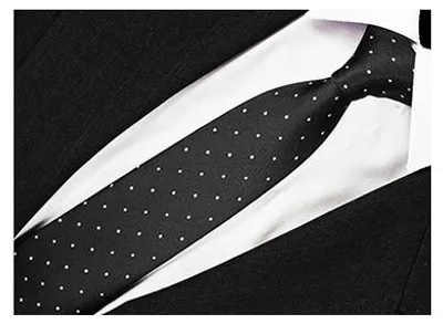 Produktbild von Rene Chagal Slim Fit Krawat czarny żakardowy groszki