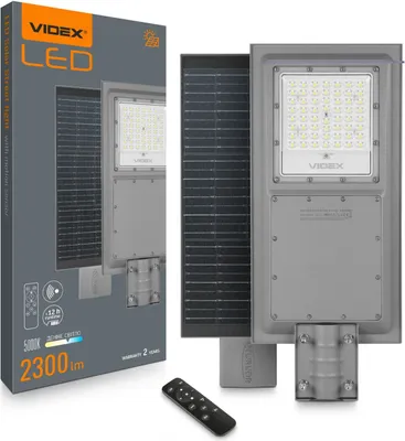 Produktbild von Solar Led Strassenlampe Mit Bewegungssensor Videx 2300 Ip65 + Fernbedienung