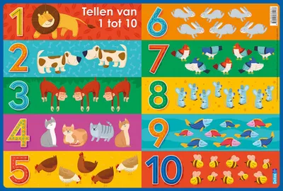 Image de Sous-verres éducatifs pour enfants d'âge préscolaire - Compter de 1 à 10