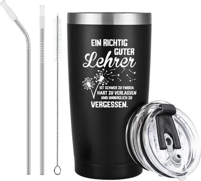 Obrázek produktu pro Livole termo hrnek dárek pro učitele 600ml nerezová ocel černá