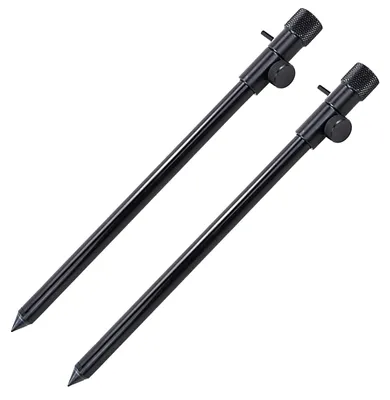 Imagen del producto de Conjunto de dos varillas telescópicas de aluminio, de 25 a 40 cm, para soportes de caña de pescar