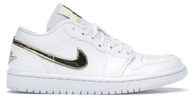 Produktbild von Jordan 1 Low White Metallic Gold (Women's) - EU 42.5